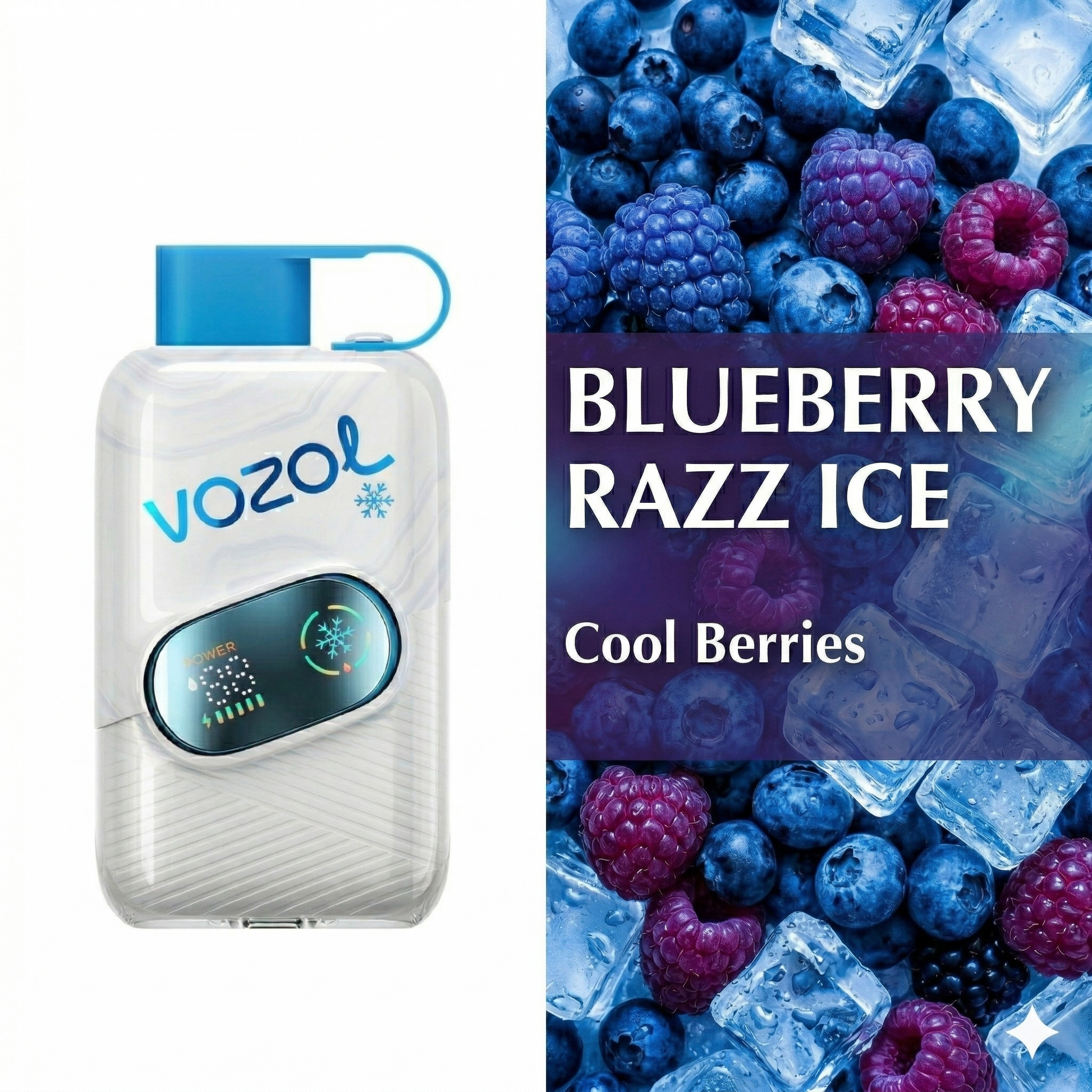 Vape Vozol Blueberry Razz ice 50000 puff