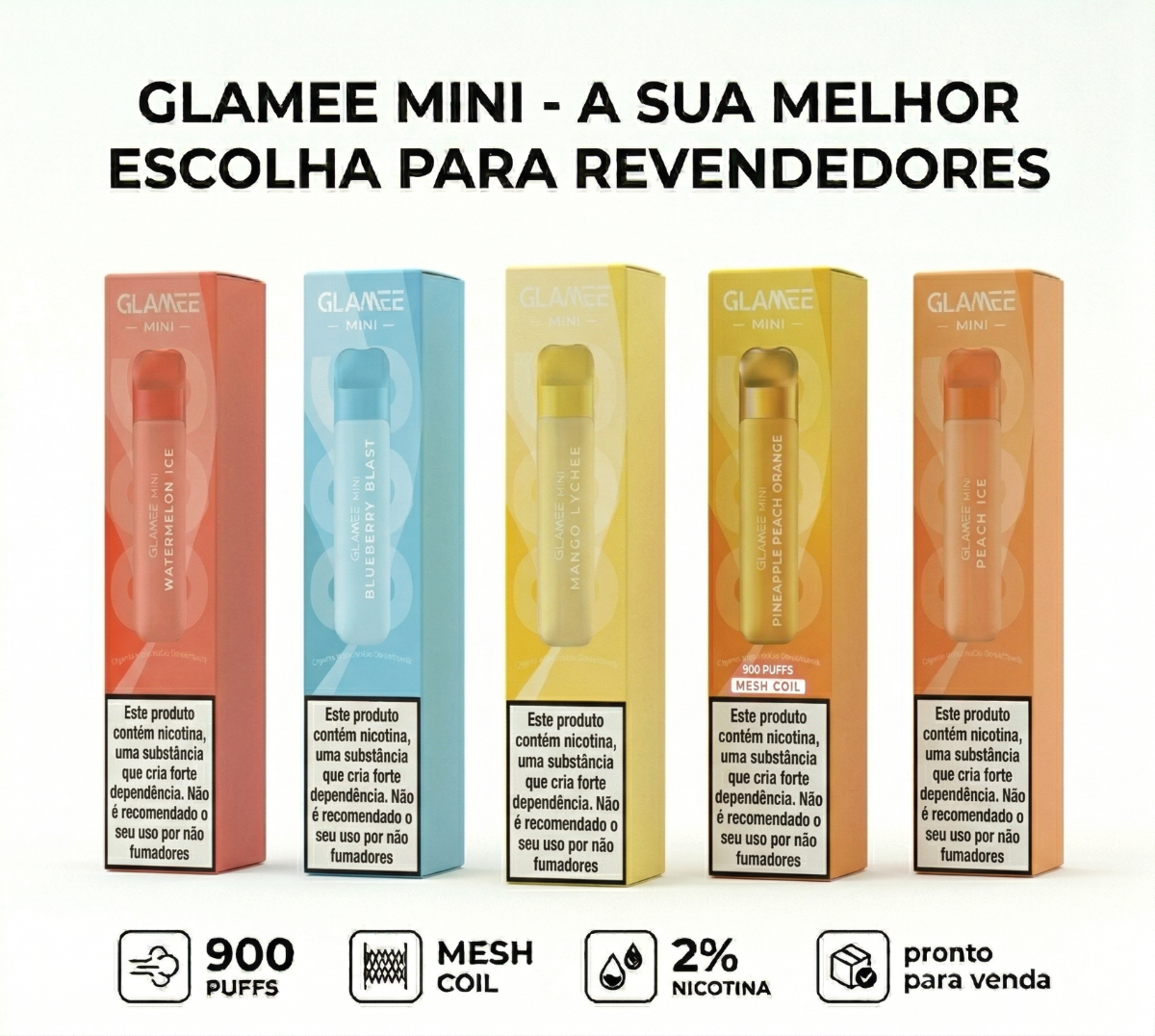 Vape Glamee mini para revenda em Lisboa